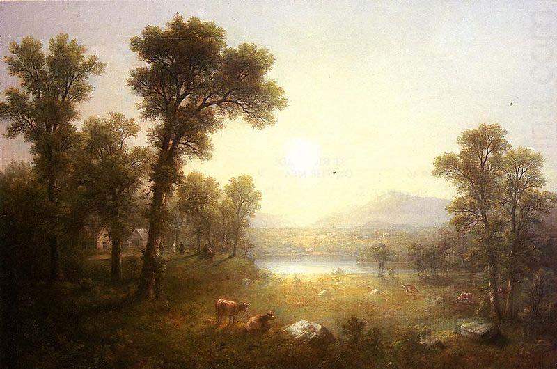 Asher Brown Durand Lake Scene in the Mountains china oil painting image